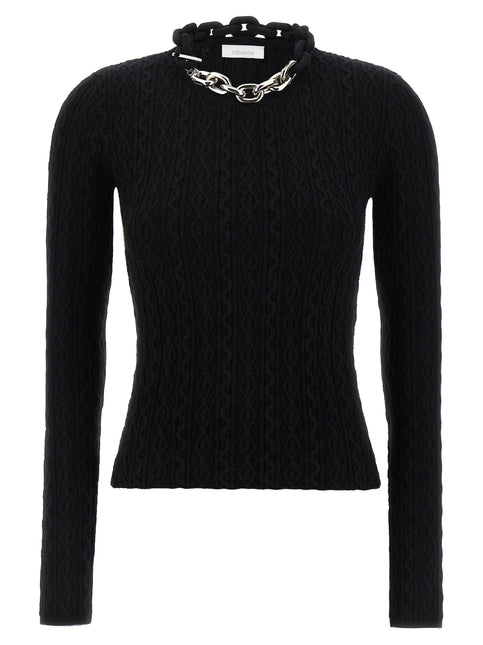 Paco Rabanne Black Wool Cardigan