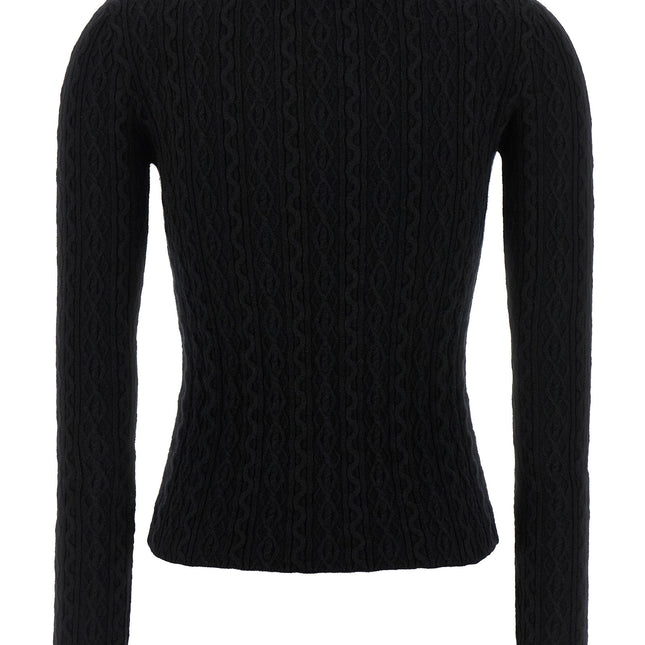 Paco Rabanne Black Wool Cardigan