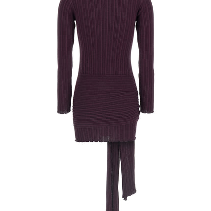 Giuseppe Di Morabito Purple Wool Short Dress