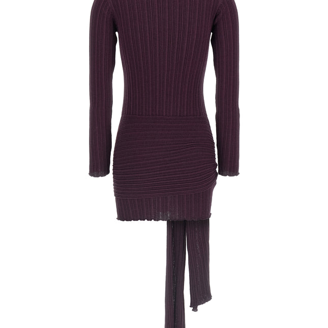 Giuseppe Di Morabito Purple Wool Short Dress