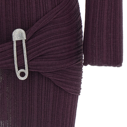Giuseppe Di Morabito Purple Wool Short Dress