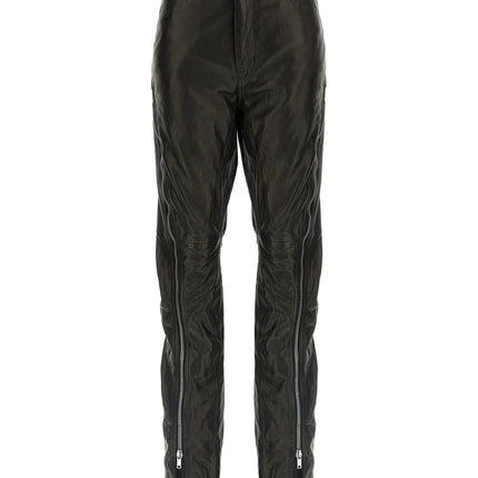 Rick Owens Black Leather Pants