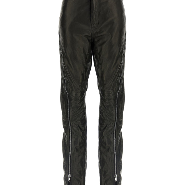 Rick Owens Black Leather Pants