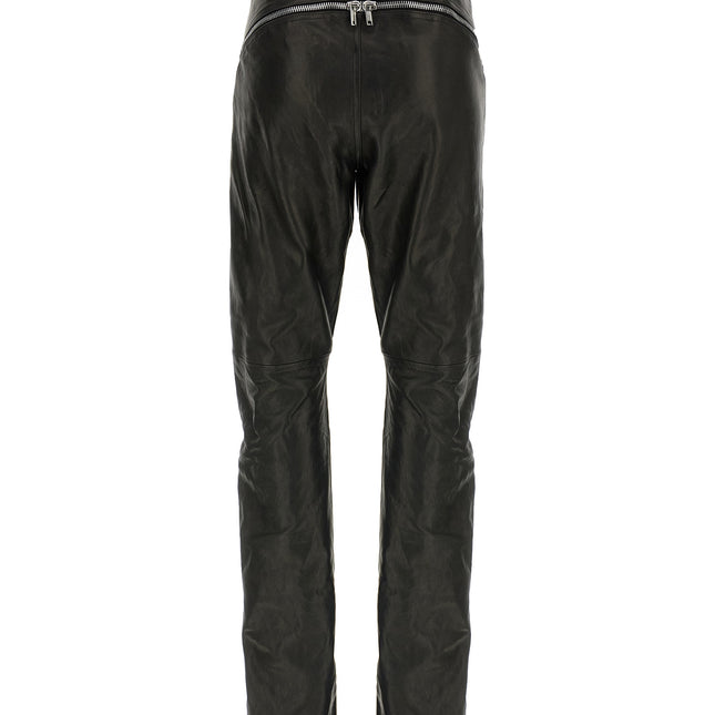 Rick Owens Black Leather Pants