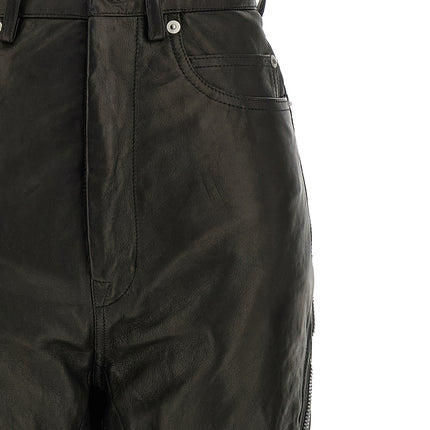 Rick Owens Black Leather Pants