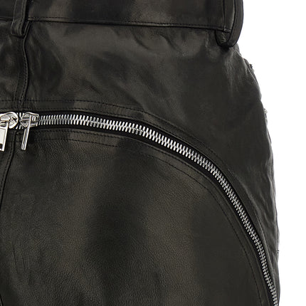 Rick Owens Black Leather Pants