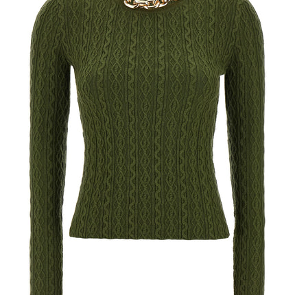 Paco Rabanne Bicolor Wool Cardigan