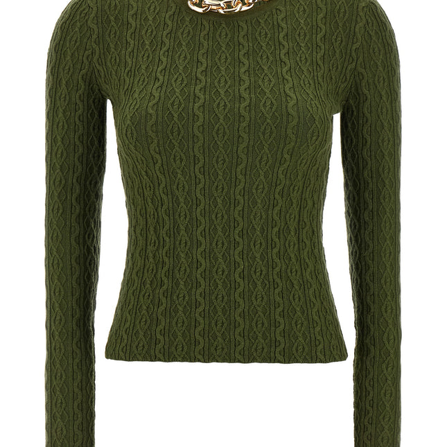 Paco Rabanne Bicolor Wool Cardigan