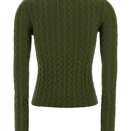 Paco Rabanne Bicolor Wool Cardigan
