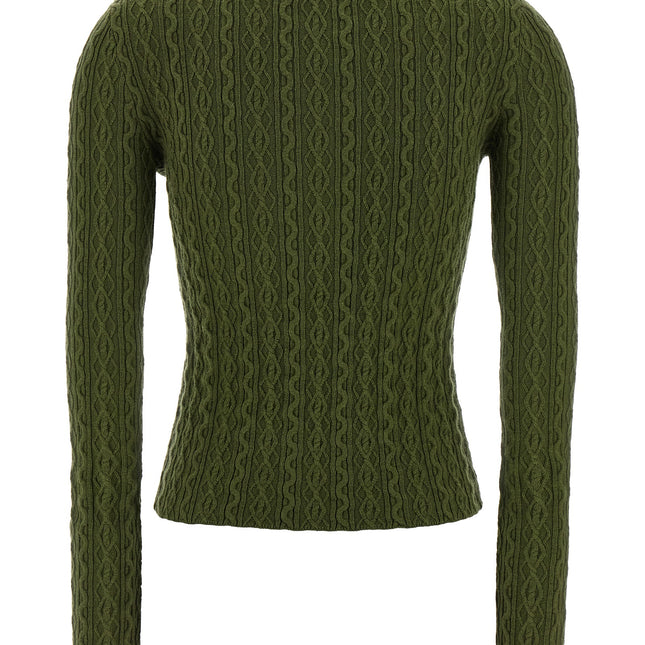 Paco Rabanne Bicolor Wool Cardigan