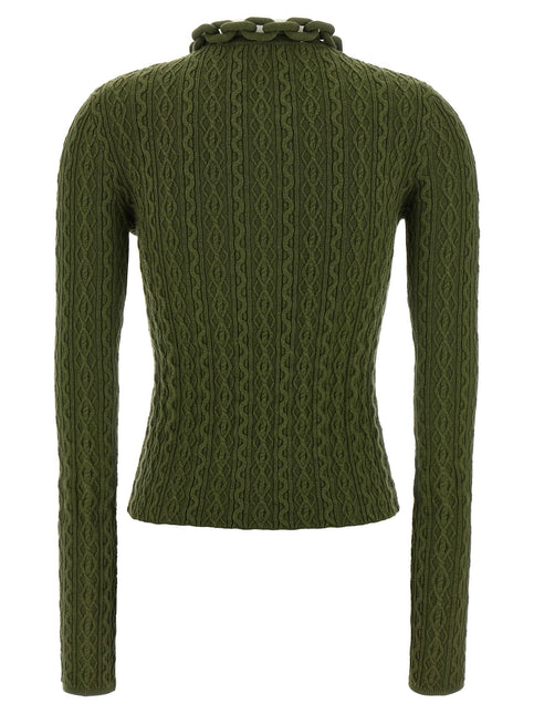 Paco Rabanne Bicolor Wool Cardigan