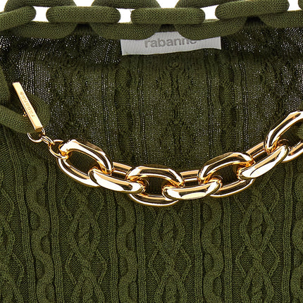 Paco Rabanne Bicolor Wool Cardigan