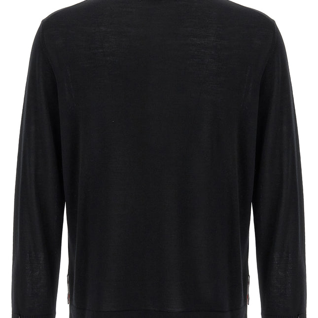 Thom Browne Black Virgin Wool Cardigan