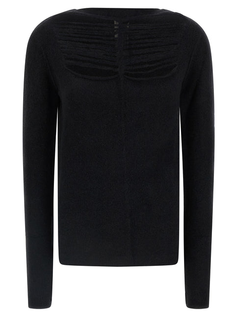 Rick Owens Black Wool Cardigan