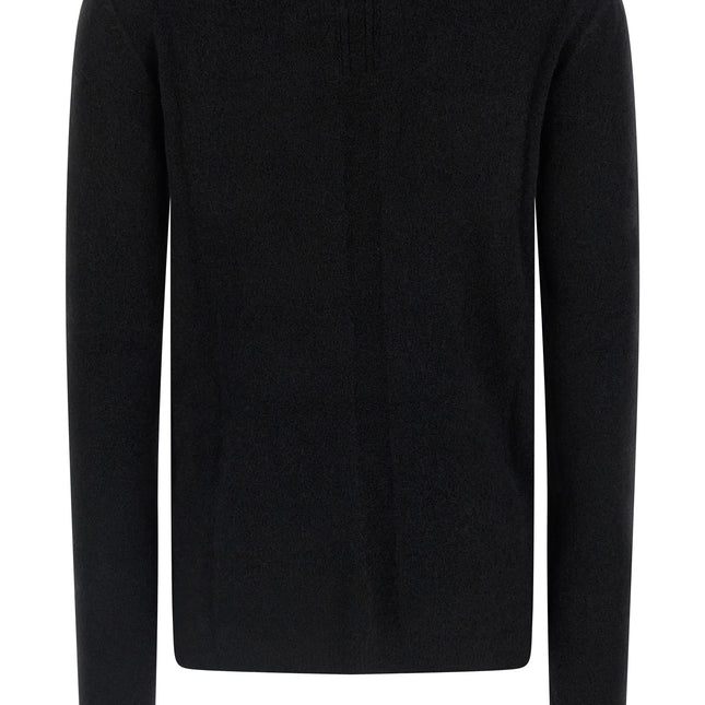 Rick Owens Black Wool Cardigan
