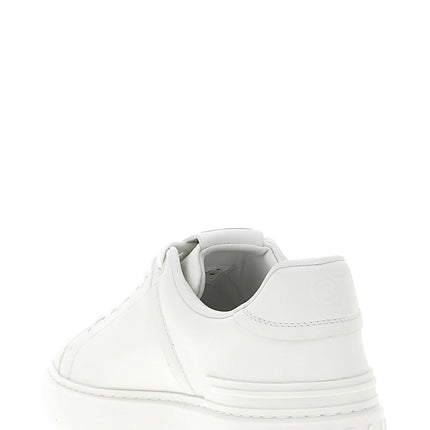 Balmain White Calfskin Low Top Sneakers
