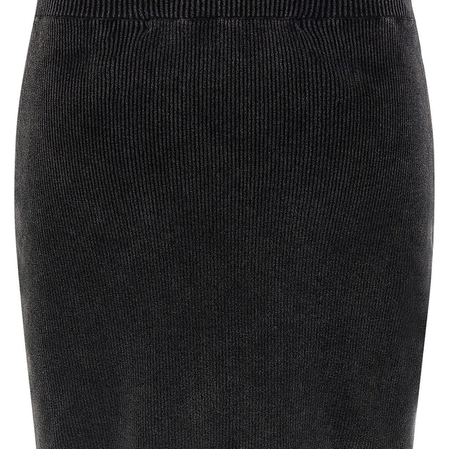 Alexander Wang Black Cotton Long Skirt