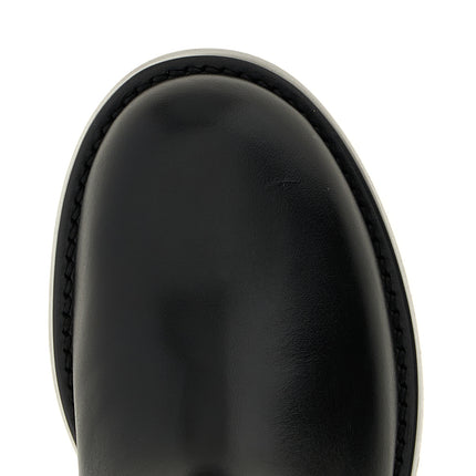 Elisabetta Franchi Black Calfskin Over The Knee