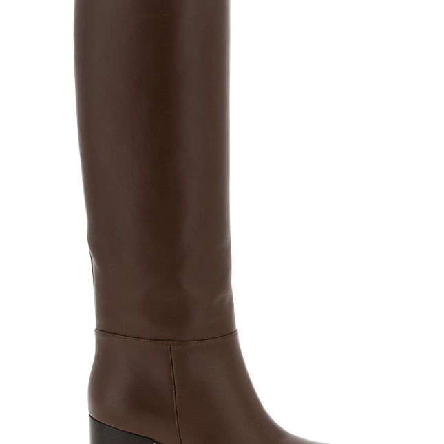 Gianvito Rossi Brown Calfskin Over The Knee