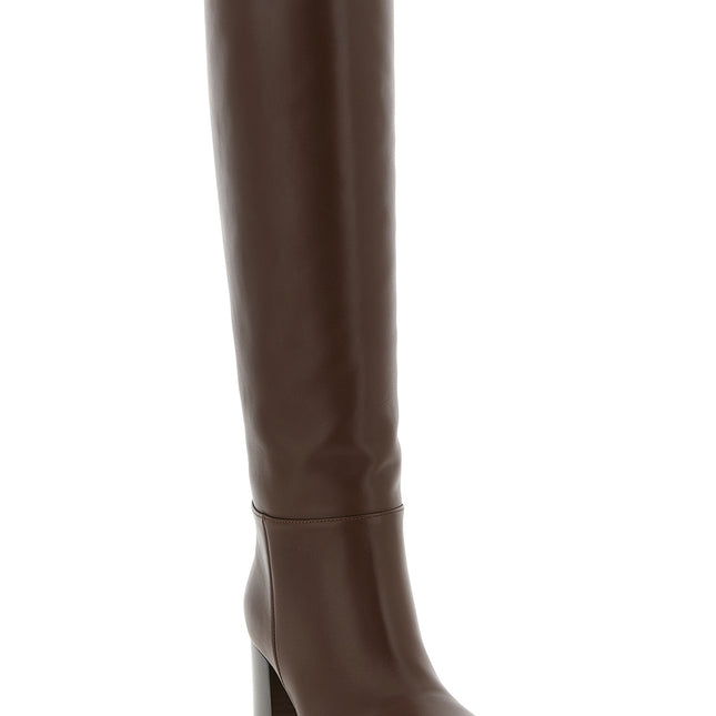 Gianvito Rossi Brown Calfskin Over The Knee