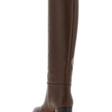 Gianvito Rossi Brown Calfskin Over The Knee