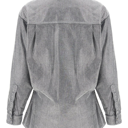 Darkpark Silver Cotton Blouse