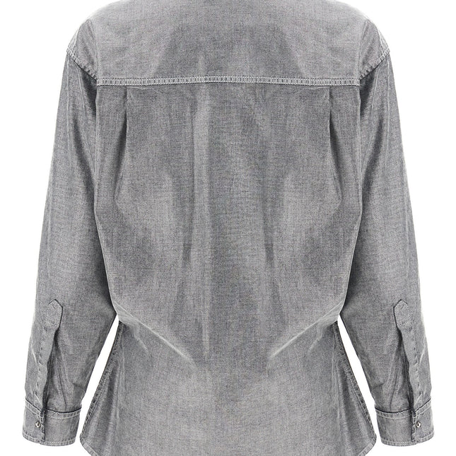 Darkpark Silver Cotton Blouse