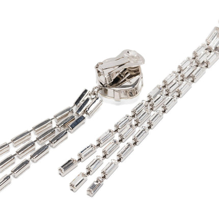 Alessandra Rich Silver Glass Earrings