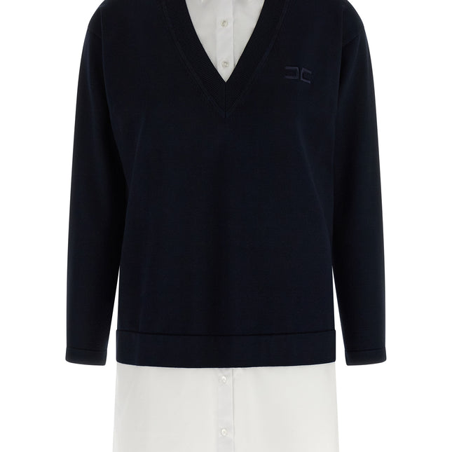 Elisabetta Franchi Blue Viscose Short Dress