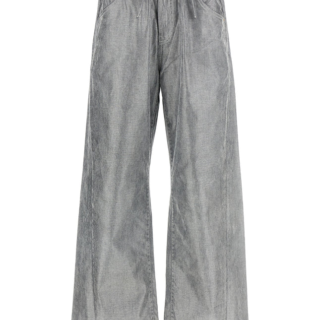 Darkpark Silver Cotton Jeans Denim