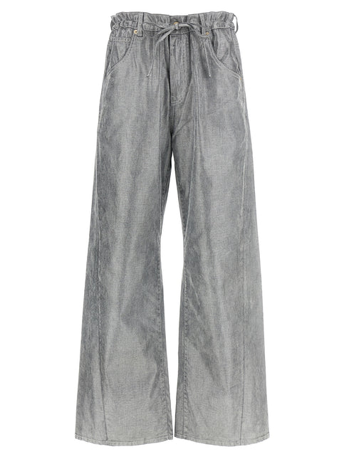 Darkpark Silver Cotton Jeans Denim