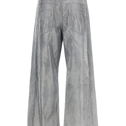 Darkpark Silver Cotton Jeans Denim