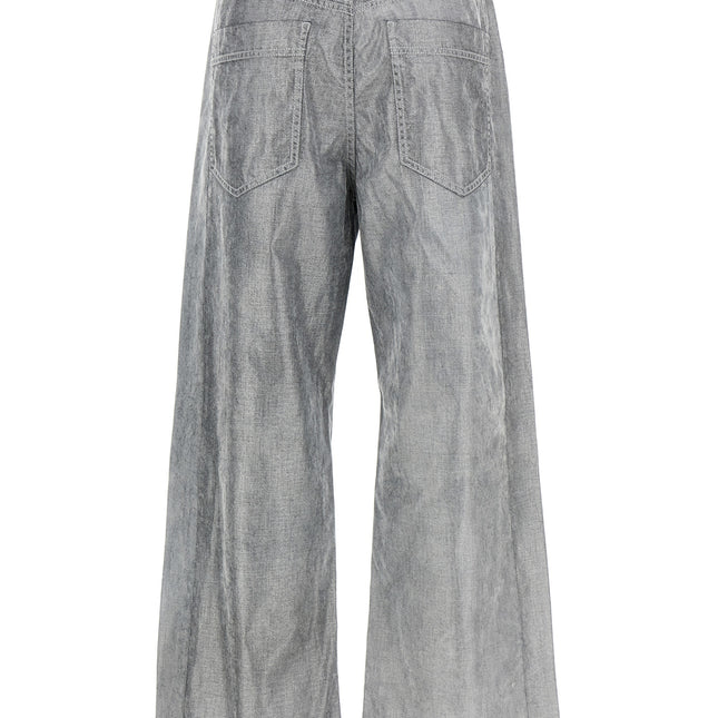 Darkpark Silver Cotton Jeans Denim