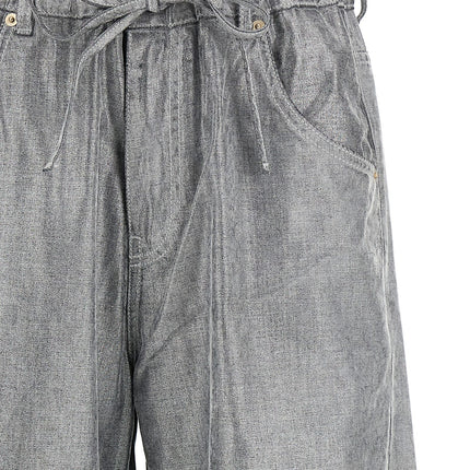 Darkpark Silver Cotton Jeans Denim