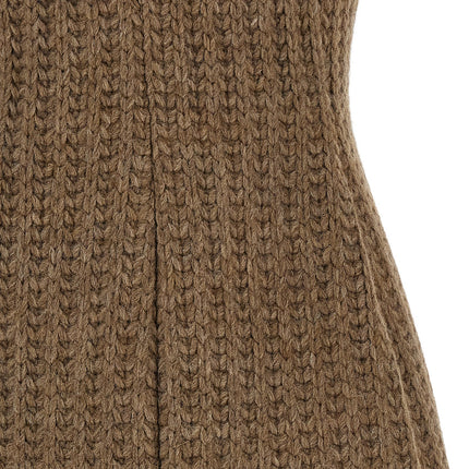 Giuseppe Di Morabito Brown Marabou Short Dress