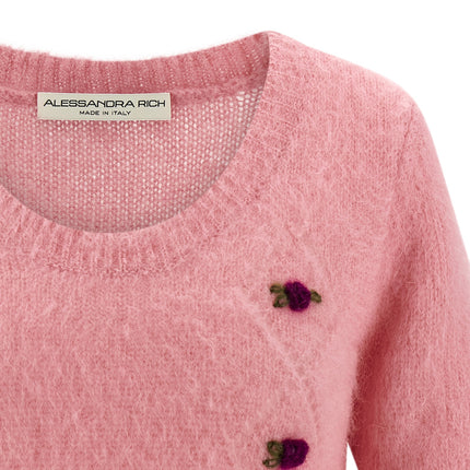 Alessandra Rich Multicolor Wool Cardigan