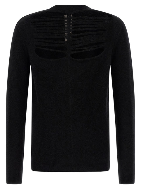 Rick Owens Black Wool Cardigan