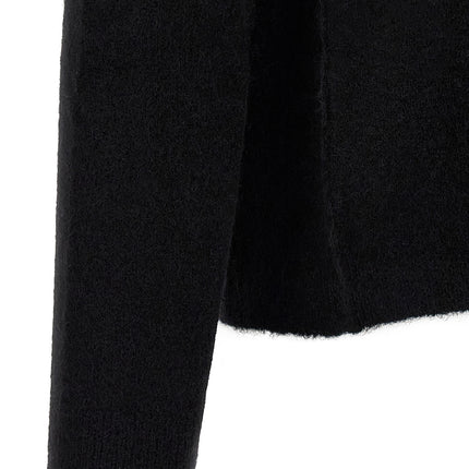 Rick Owens Black Wool Cardigan