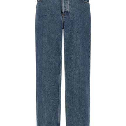 Valentino Garavani Blue Cotton Straight-Leg Jeans