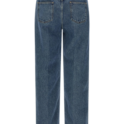 Valentino Garavani Blue Cotton Straight-Leg Jeans
