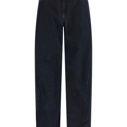 Versace Blue Cotton High-Waisted Jean