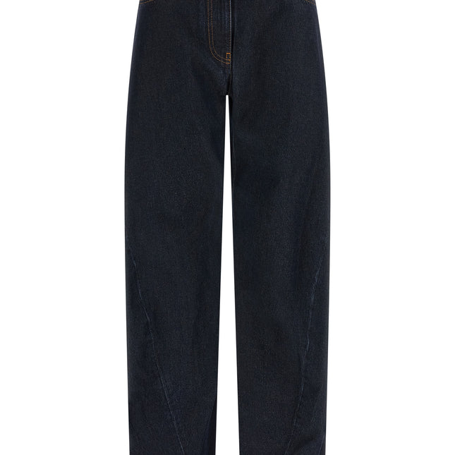 Versace Blue Cotton High-Waisted Jean