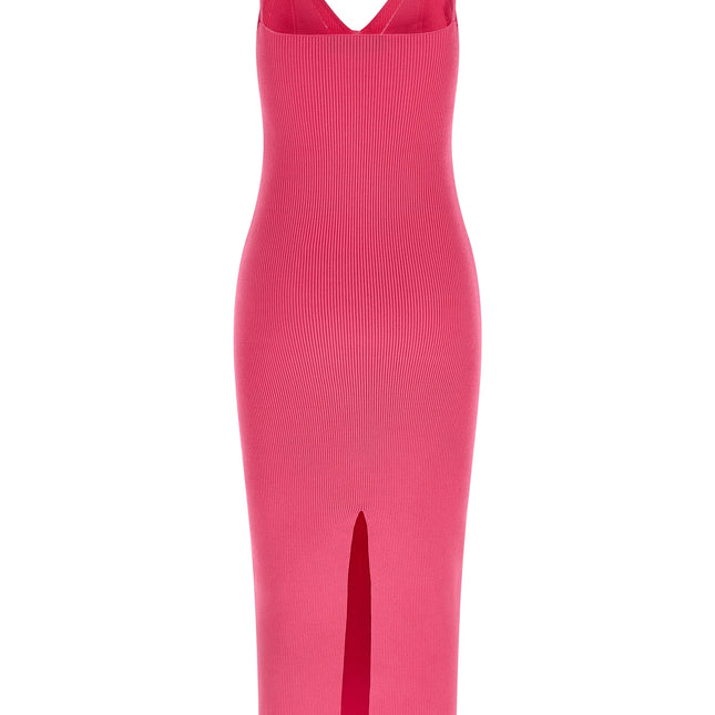 Versace Fuchsia Viscose Midi Dress