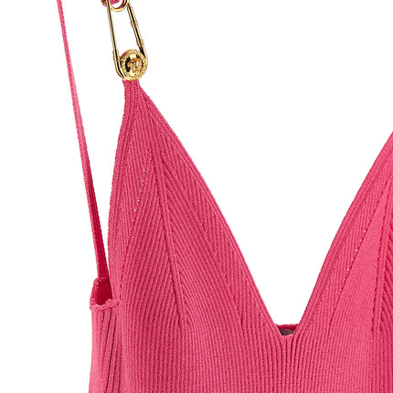 Versace Fuchsia Viscose Midi Dress