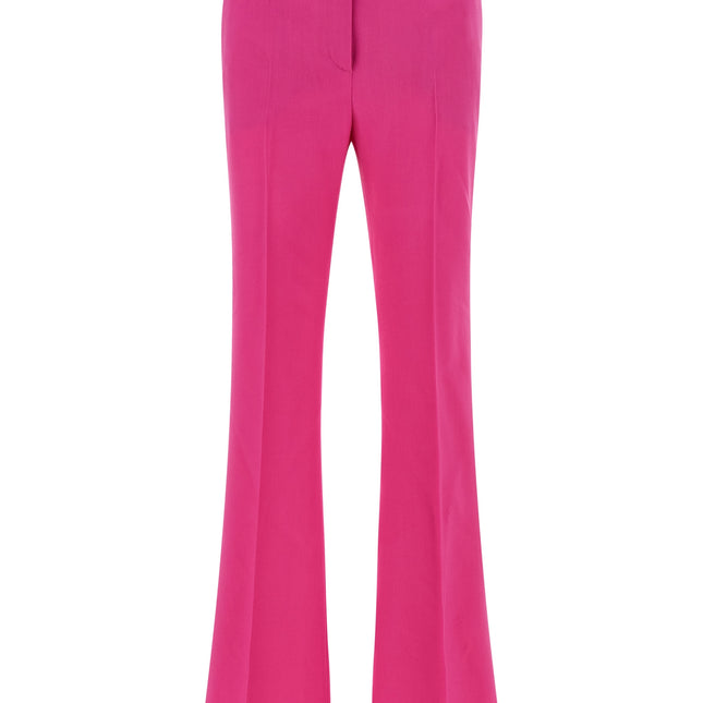 Versace Fuchsia Virgin Wool Flared Pants