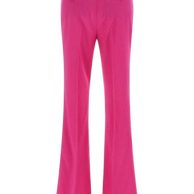 Versace Fuchsia Virgin Wool Flared Pants