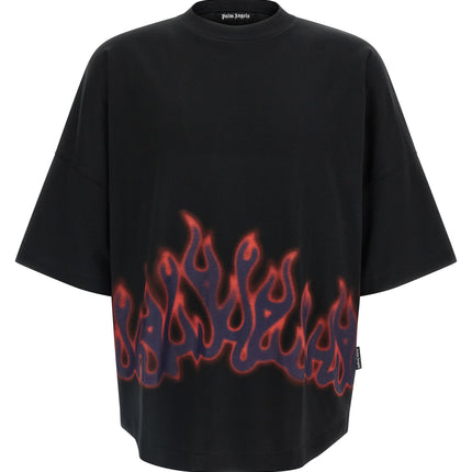 Palm Angels Black Cotton T-Shirt