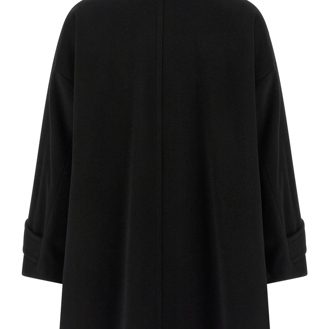 Alberto Biani Black Virgin Wool Coat
