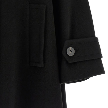 Alberto Biani Black Virgin Wool Coat