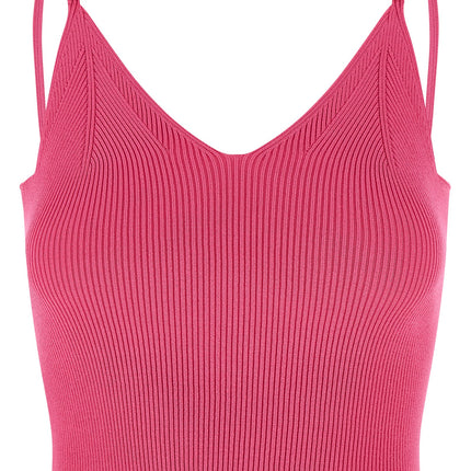 Versace Fuchsia Viscose Sleeveles T-Shirt